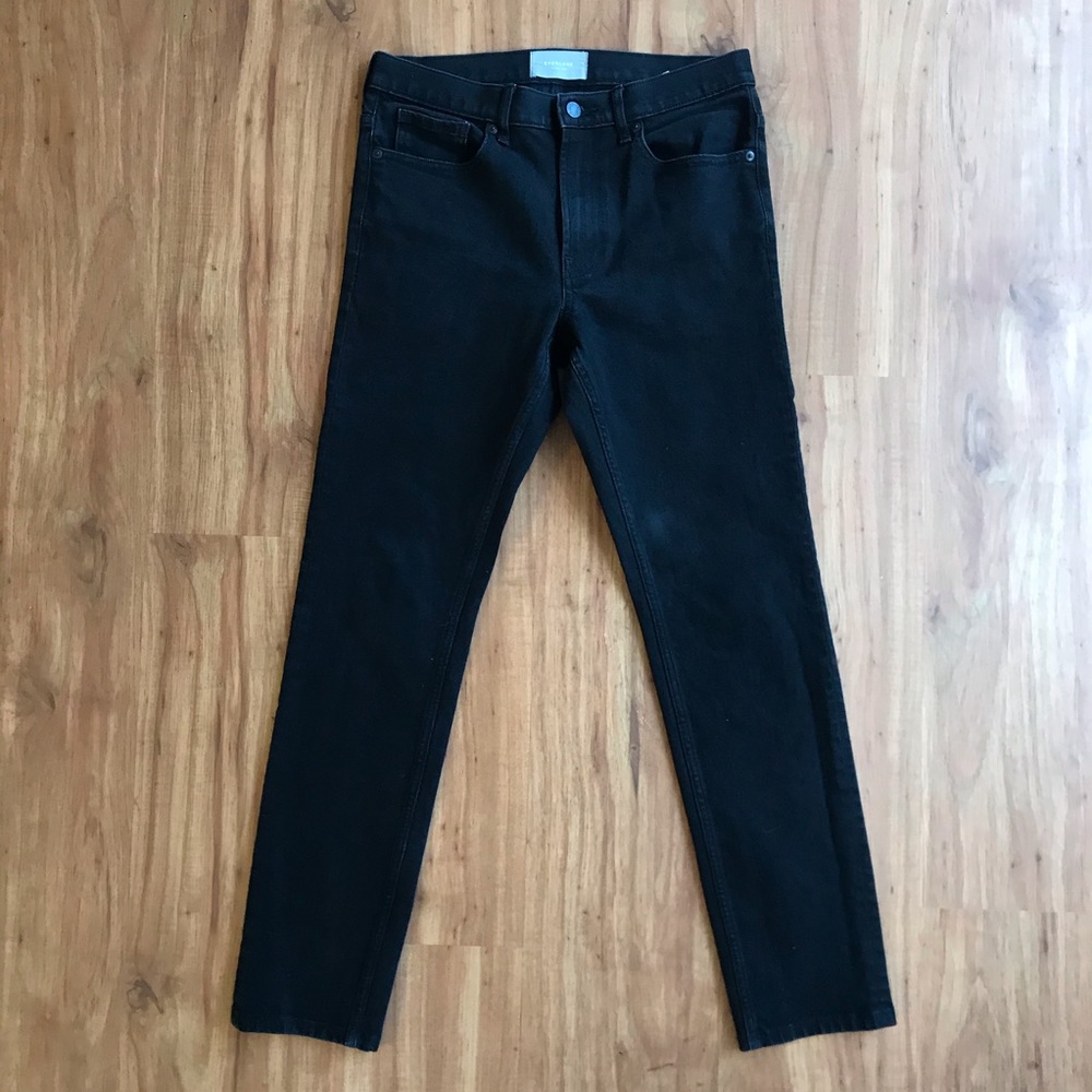 Everlane The Slim Jean in black, size 30x30